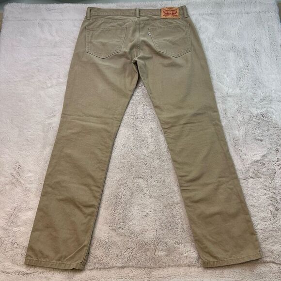 Levis 511 Straight Stretch Tan Brown Denim Active Jeans Mens Size 36x34 Cotton - Picture 6 of 8